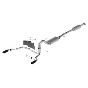 Ford F-150 Performance Exhaust - Rear - Ford Racing - Cat-Back, Touring, Dual Side Exit - Black - `21-`24